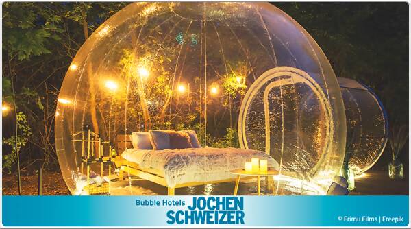 Übernachten im Bubble Hotel